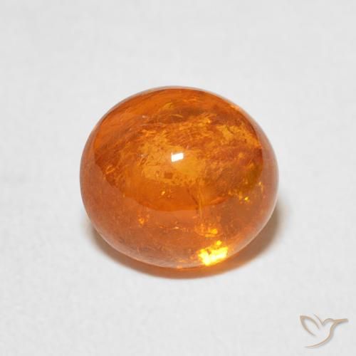 2.99ct 자연스러운 붉은 오렌지 스페사르타이트 원사, 타원형, 투명한