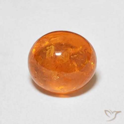2.93ct 자연스러운 미디엄 오렌지 스페사르타이트 원사, 타원형, 투명한
