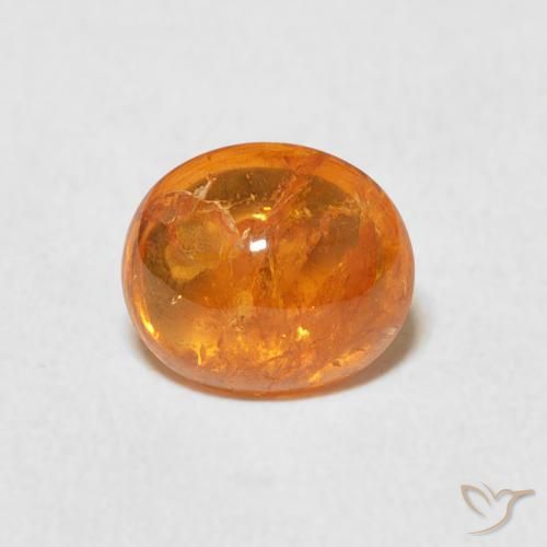1.76ct 자연스러운 앰버 오렌지 스페사르타이트 원사, 타원형, 투명한