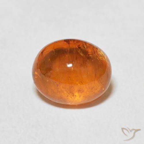 2.05ct 자연스러운 미디엄 오렌지 스페사르타이트 원사, 타원형, 투명한