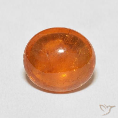 5.54ct 자연스러운 앰버 오렌지 스페사르타이트 원사, 타원형, 투명한