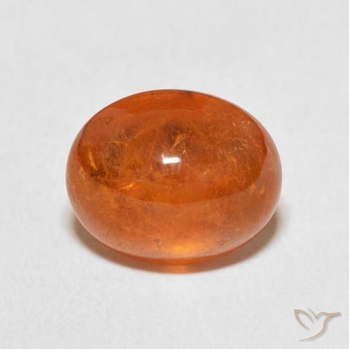 5.83ct 자연스러운 붉은 오렌지 스페사르타이트 원사, 타원형, 투명한