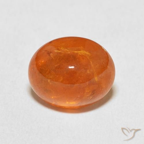 5.28ct 자연스러운 미디엄 오렌지 스페사르타이트 원사, 타원형, 투명한
