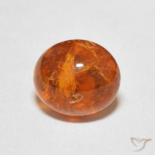 3.55ct 자연스러운 미디엄 오렌지 스페사르타이트 원사, 타원형, 투명한