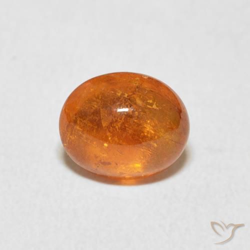 1.86ct 자연스러운 붉은 오렌지 스페사르타이트 원사, 타원형, 투명한