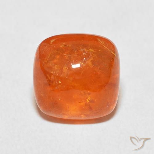 6.14ct 자연스러운 밝은 주황색 스페사르타이트 원사, 방석, 투명한