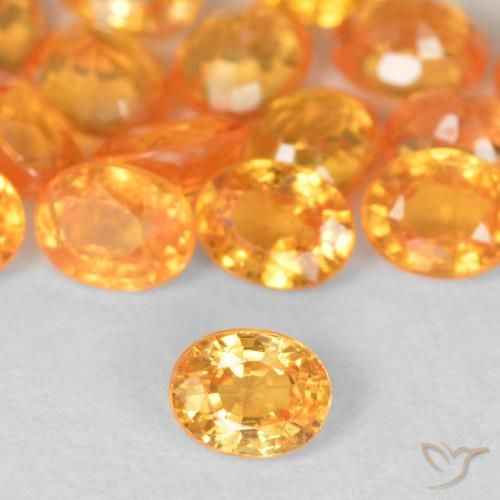 0.27캐럿 천연 밝은 오렌지 스페사르타이트 가넷, 타원형 컷, 4×3.2 mm, VS