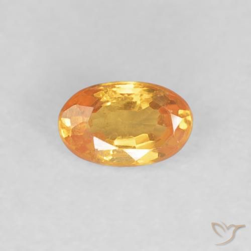 0.36ct 자연스러운 인텐스 오렌지 스페사르타이트 원사, 타원형, VS