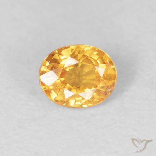 0.51ct 자연스러운 미디엄 오렌지 스페사르타이트 원사, 타원형, VS