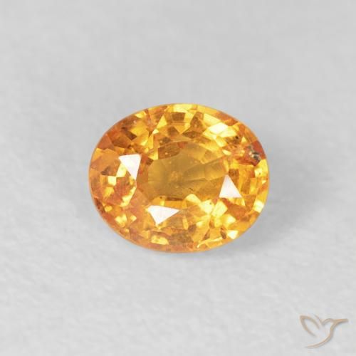 0.57ct 자연스러운 오렌지-골드 스페사르타이트 원사, 타원형, VS