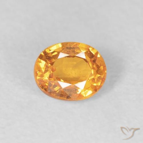 0.56ct 자연스러운 허니 오렌지 스페사르타이트 원사, 타원형, VS