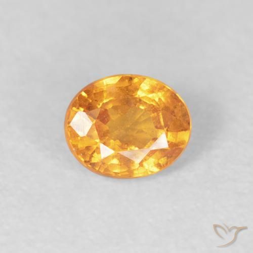 0.56ct 자연스러운 인텐스 오렌지 스페사르타이트 원사, 타원형, VS