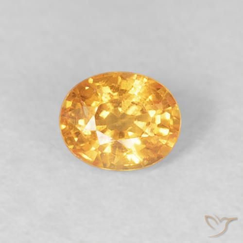 0.54ct 자연스러운 오렌지-골드 스페사르타이트 원사, 타원형, VS