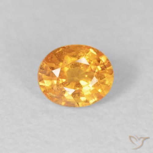 0.54ct 자연스러운 오렌지-골드 스페사르타이트 원사, 타원형, VS