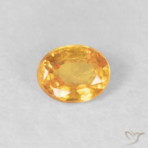 0.23ct 자연스러운 미디엄 오렌지 스페사르타이트 원사, 타원형, VS