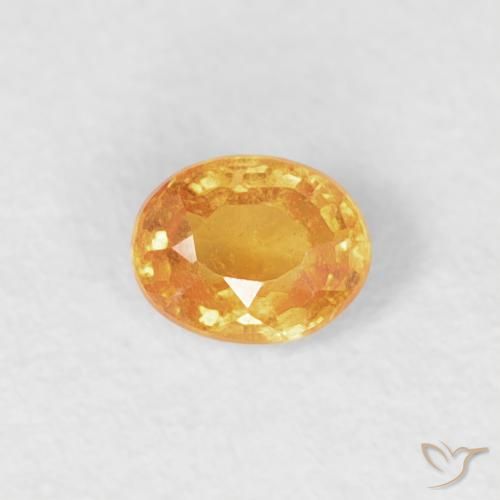 0.20ct 자연스러운 미디엄 오렌지 스페사르타이트 원사, 타원형, VS-SI