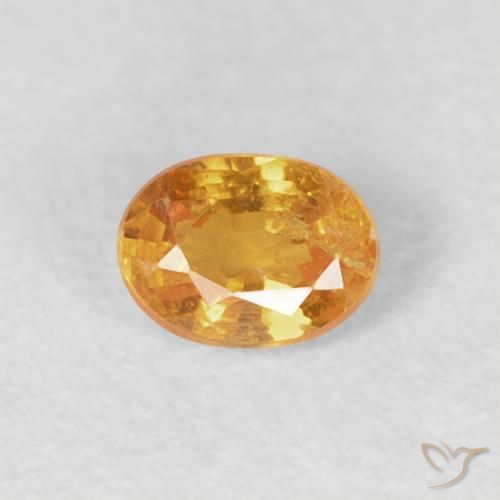 0.25ct 자연스러운 오렌지-골드 스페사르타이트 원사, 타원형, VS-SI