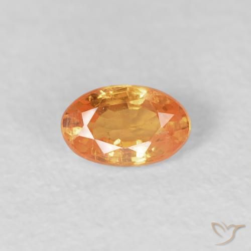 0.28ct 자연스러운 밝은 주황색 스페사르타이트 원사, 타원형, VS-SI