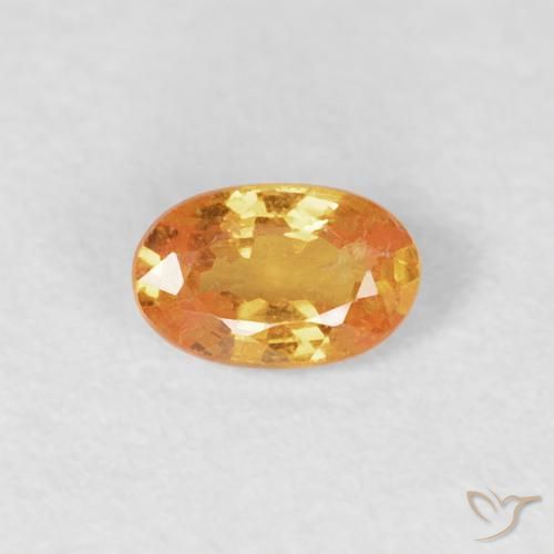 0.29ct 자연스러운 미디엄 오렌지 스페사르타이트 원사, 타원형, VS-SI