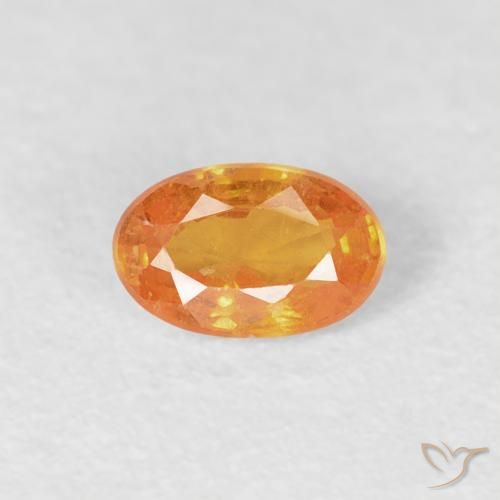 0.30ct 자연스러운 인텐스 오렌지 스페사르타이트 원사, 타원형, VS-SI