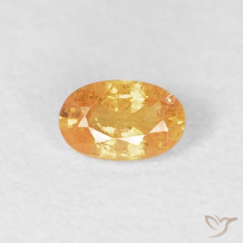 0.32ct 자연스러운 미디엄 오렌지 스페사르타이트 원사, 타원형, VS-SI
