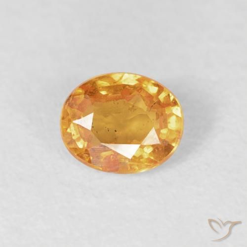 0.43ct 자연스러운 미디엄 오렌지 스페사르타이트 원사, 타원형, VS-SI