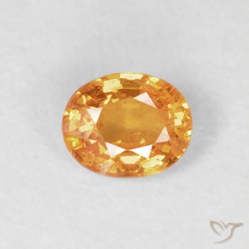 0.41ct 자연스러운 미디엄 오렌지 스페사르타이트 원사, 타원형, VS-SI