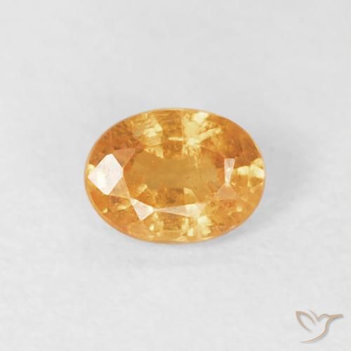 0.26ct 자연스러운 미디엄 오렌지 스페사르타이트 원사, 타원형, VS