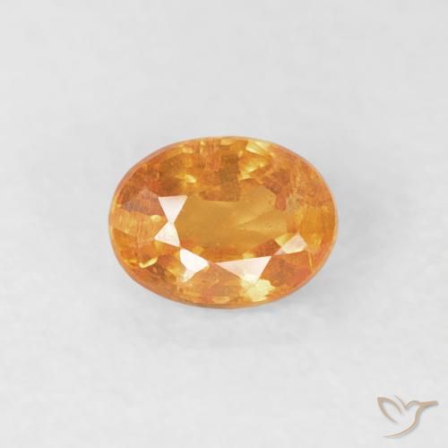0.27ct 자연스러운 미디엄 오렌지 스페사르타이트 원사, 타원형, VS-SI