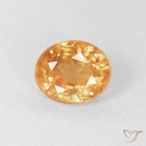 0.57ct 자연스러운 미디엄 오렌지 스페사르타이트 원사, 타원형, VS-SI