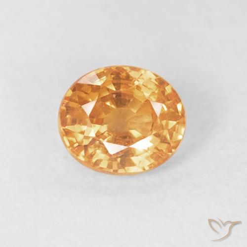 0.56ct 자연스러운 미디엄 오렌지 스페사르타이트 원사, 타원형, VS-SI