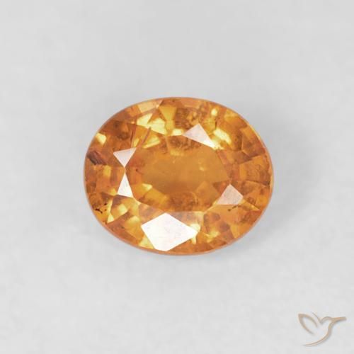 0.48ct 자연스러운 밝은 주황색 스페사르타이트 원사, 타원형, VS-SI
