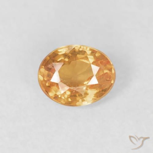 0.22ct 자연스러운 밝은 주황색 스페사르타이트 원사, 타원형, VS-SI