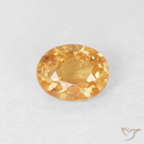 0.21ct 자연스러운 타이거 오렌지 스페사르타이트 원사, 타원형, VS-SI
