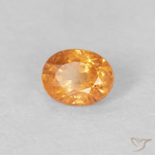 0.25ct 자연스러운 허니 오렌지 스페사르타이트 원사, 타원형, VS