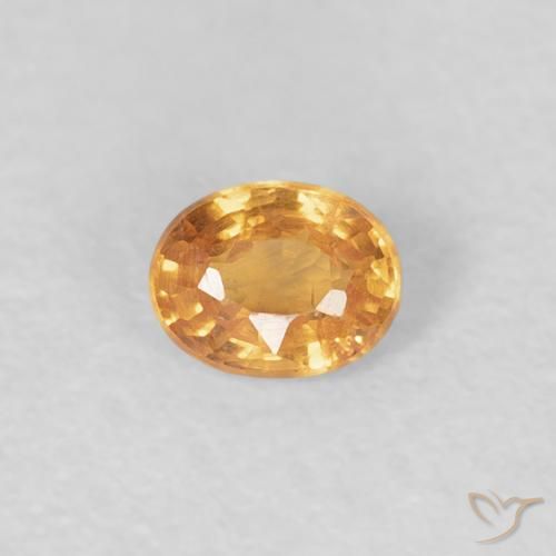 0.23ct 자연스러운 타이거 오렌지 스페사르타이트 원사, 타원형, VS