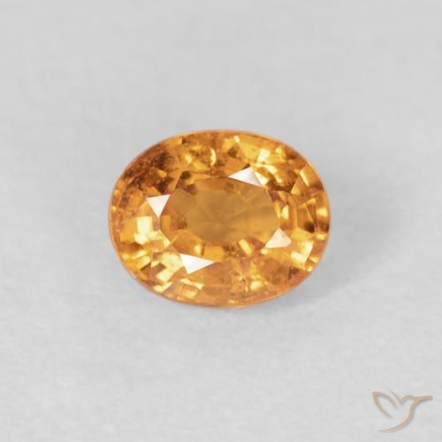 0.53ct 자연스러운 미디엄 오렌지 스페사르타이트 원사, 타원형, VS