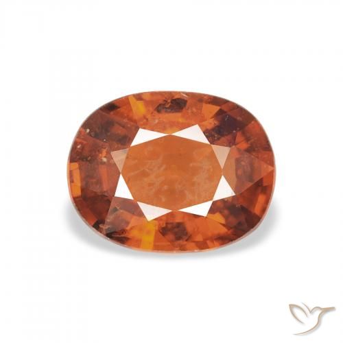 1.44ct Medium Dark-Orange 스페사르타이트 원사, 타원형, VS-SI