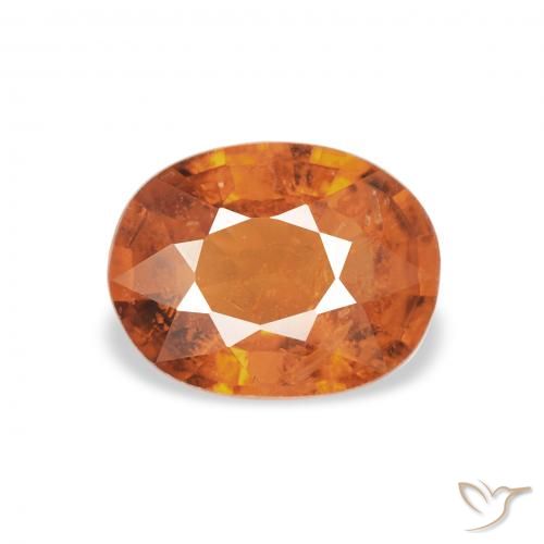 1.04ct Medium Dark-Orange 스페사르타이트 원사, 타원형, VS-SI