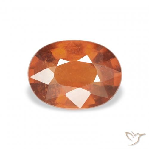0.92ct 자연스러운 딥 오렌지 스페사르타이트 원사, 타원형, VS
