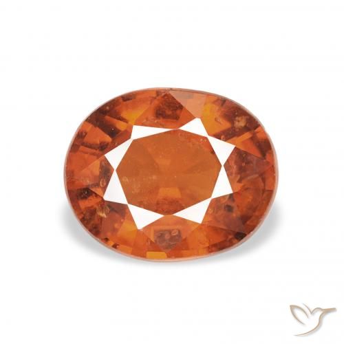 1.28ct 자연스러운 Medium Dark-Orange 스페사르타이트 원사, 타원형, VS-SI