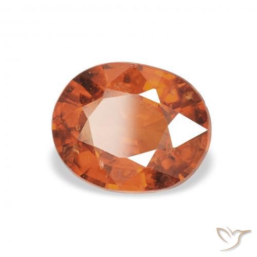 1.28캐럿 천연 Medium Dark-Orange 스페사르타이트 원사, 타원형, VS-SI