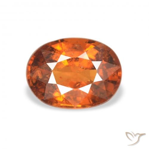 1.32ct 자연스러운 딥 오렌지 스페사르타이트 원사, 타원형, VS-SI