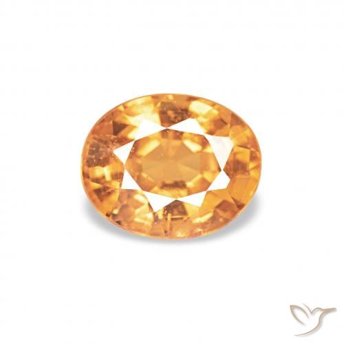 0.58ct 금 스페사르타이트 원사, 타원형, VS
