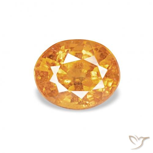 0.63ct 미디엄 오렌지 스페사르타이트 원사, 타원형, VS