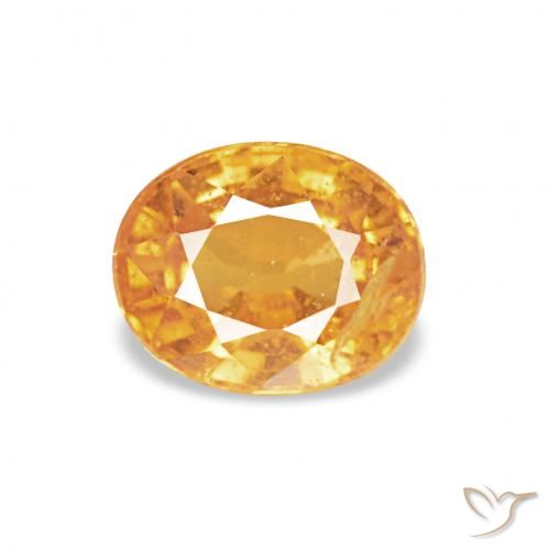 0.60ct 미디엄 오렌지 스페사르타이트 원사, 타원형, VS-SI
