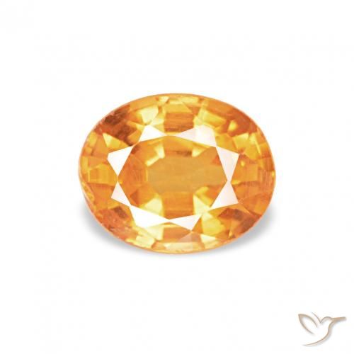 0.55ct 미디엄 오렌지 스페사르타이트 원사, 타원형, VS-SI