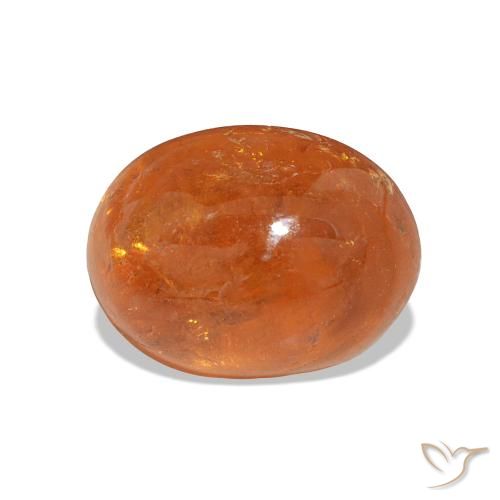 4.40캐럿 천연 따뜻한 오렌지 스페사르타이트 가넷, 타원형 컷, 10×7.7 mm, 투명한