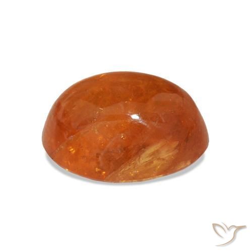 4.40캐럿 천연 따뜻한 오렌지 스페사르타이트 가넷, 타원형 컷, 10×7.7 mm, 투명한