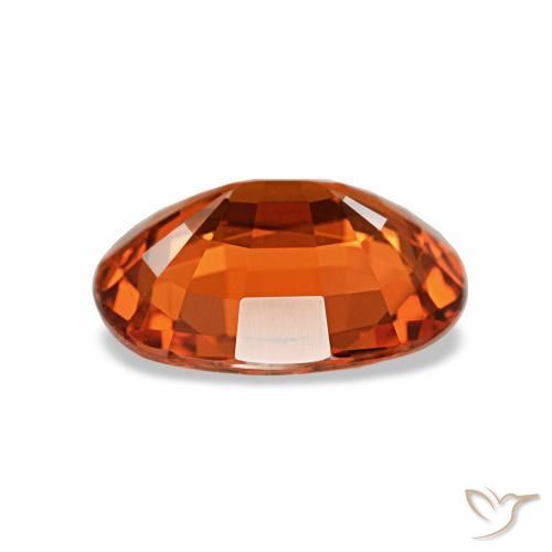 2.13캐럿 천연 붉은빛 오렌지 스페사르타이트 가넷, 타원형 컷, 9×7.3 mm, VS